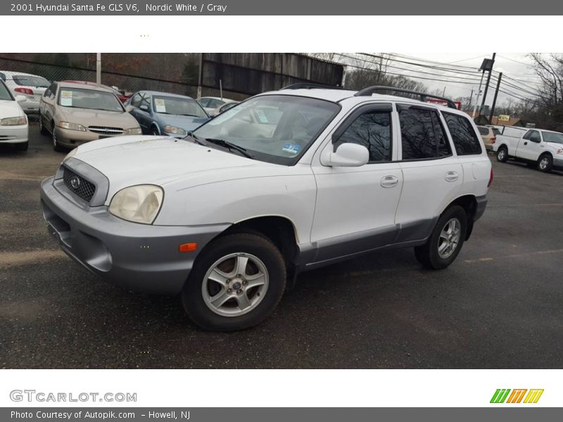 Nordic White / Gray 2001 Hyundai Santa Fe GLS V6