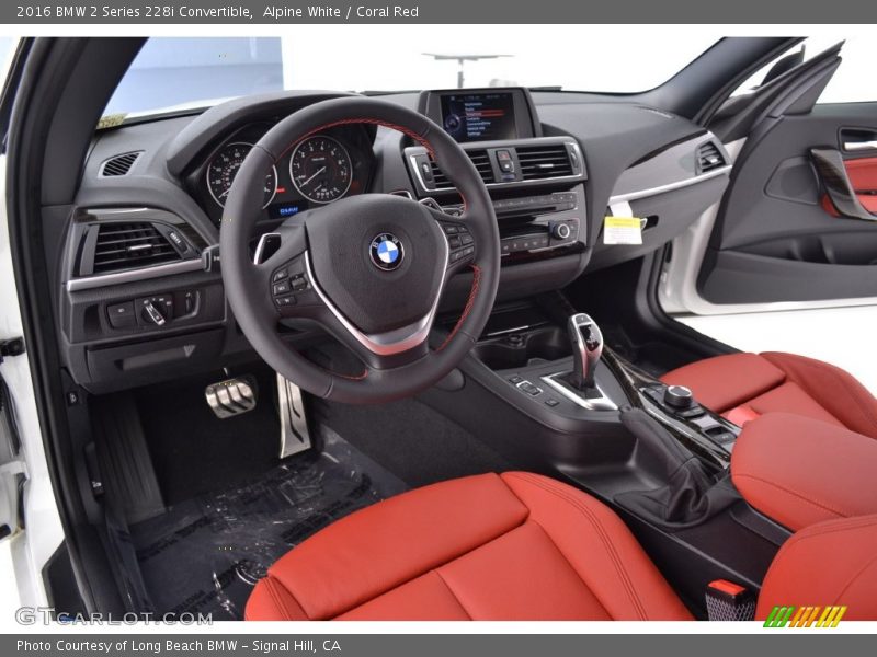 Coral Red Interior - 2016 2 Series 228i Convertible 
