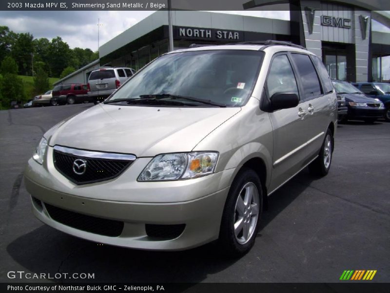 Shimmering Sand Metallic / Beige 2003 Mazda MPV ES