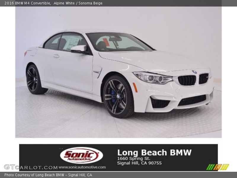 Alpine White / Sonoma Beige 2016 BMW M4 Convertible