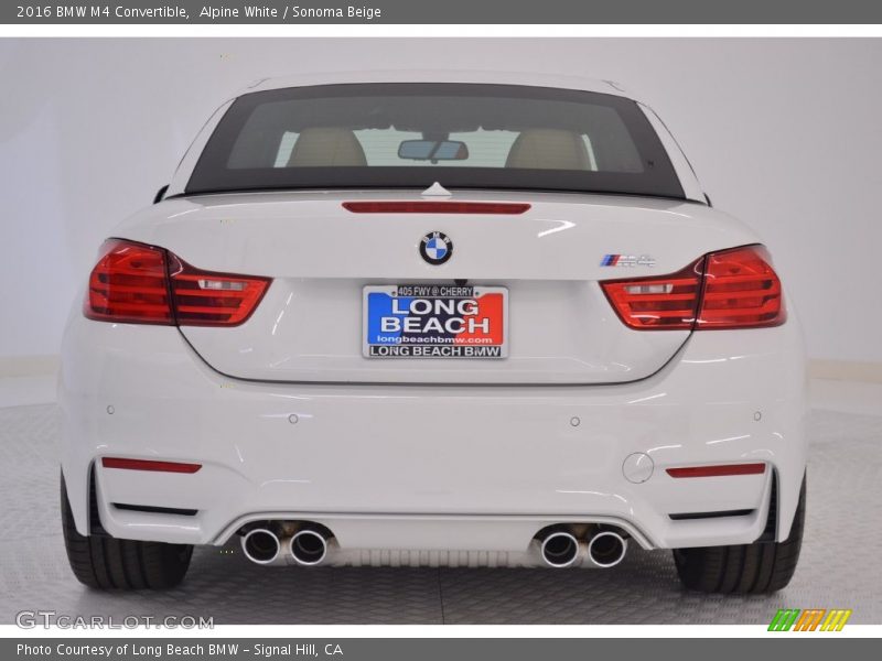 Alpine White / Sonoma Beige 2016 BMW M4 Convertible