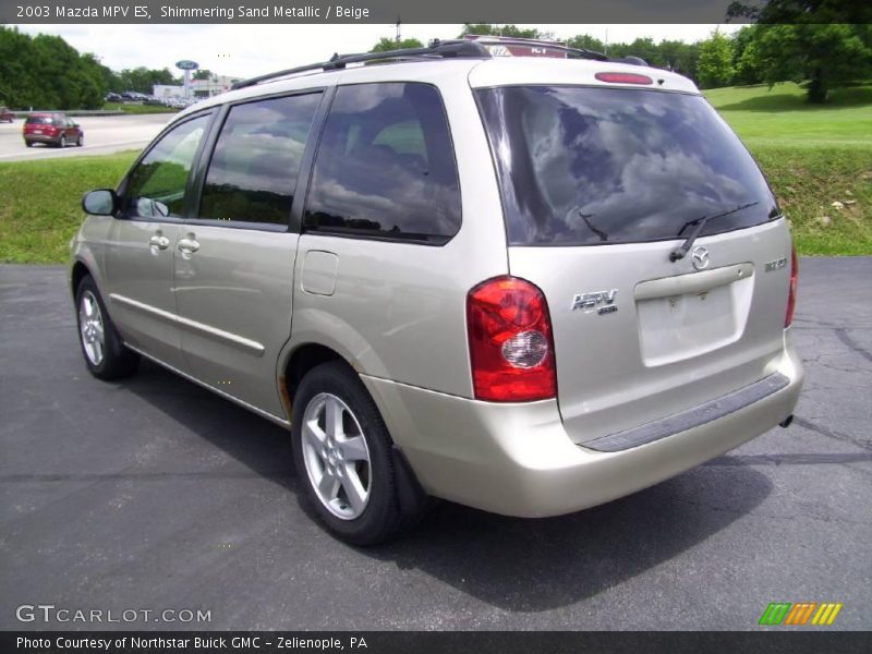 Shimmering Sand Metallic / Beige 2003 Mazda MPV ES