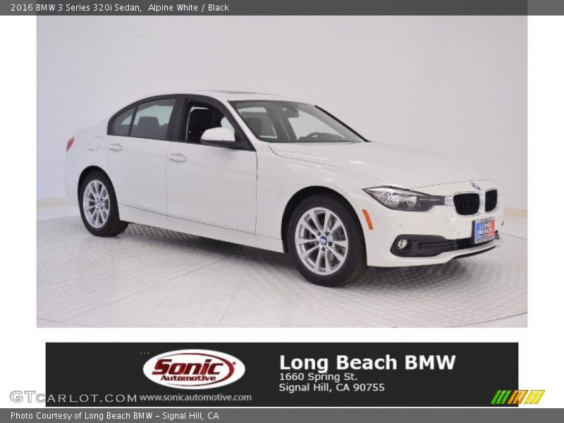 Alpine White / Black 2016 BMW 3 Series 320i Sedan
