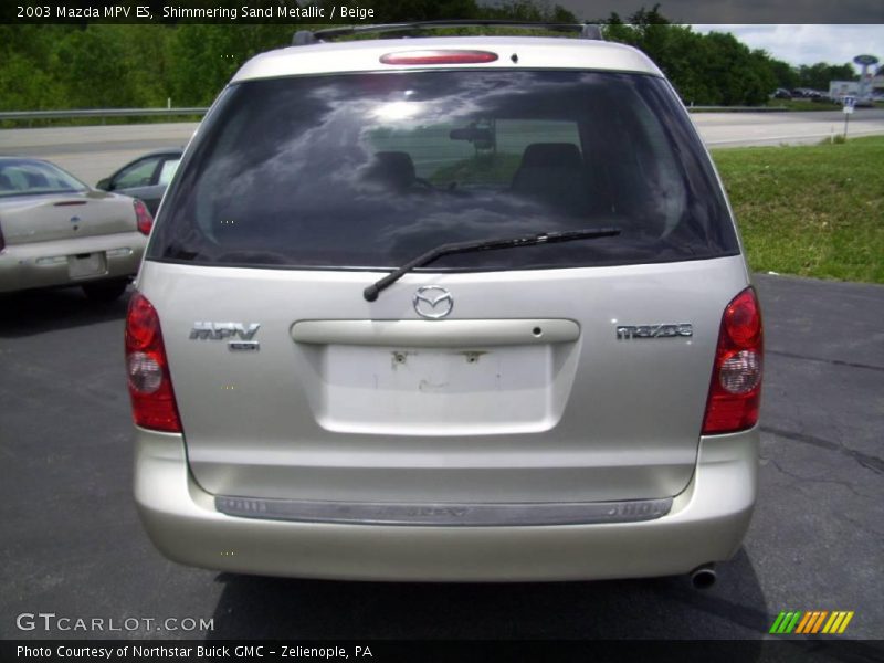 Shimmering Sand Metallic / Beige 2003 Mazda MPV ES