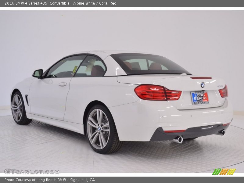 Alpine White / Coral Red 2016 BMW 4 Series 435i Convertible