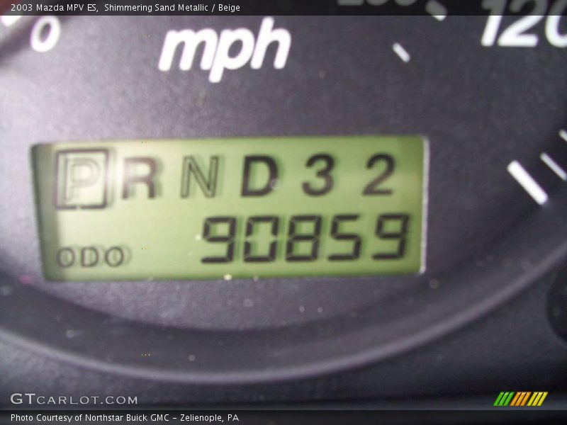 Shimmering Sand Metallic / Beige 2003 Mazda MPV ES
