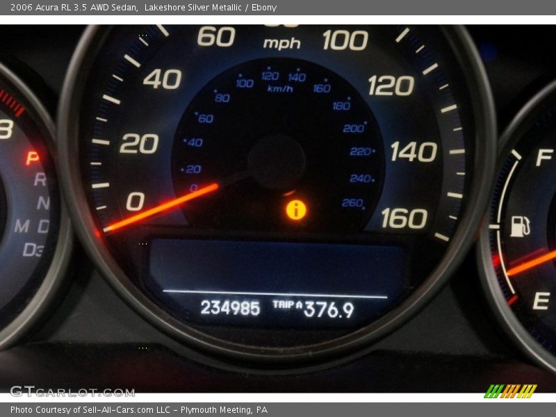 Lakeshore Silver Metallic / Ebony 2006 Acura RL 3.5 AWD Sedan