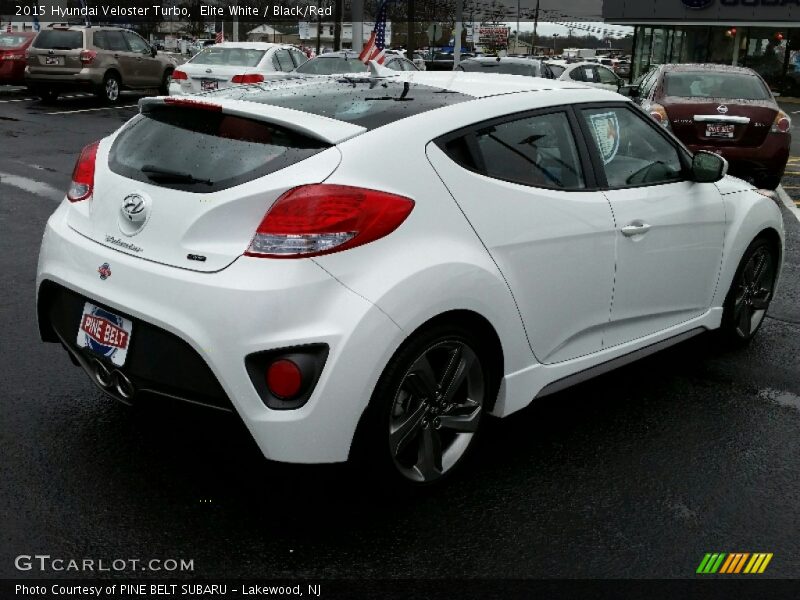 Elite White / Black/Red 2015 Hyundai Veloster Turbo