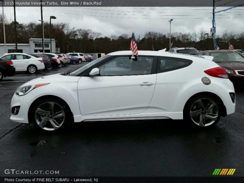 Elite White / Black/Red 2015 Hyundai Veloster Turbo