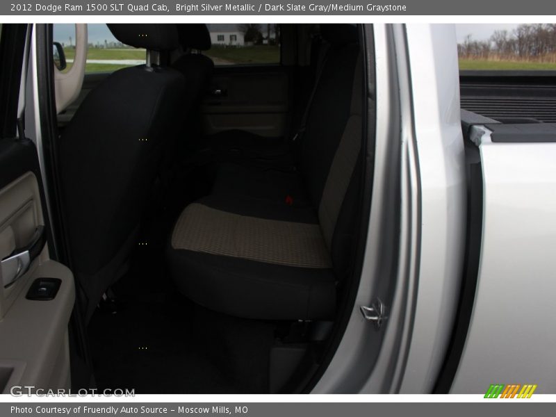 Bright Silver Metallic / Dark Slate Gray/Medium Graystone 2012 Dodge Ram 1500 SLT Quad Cab