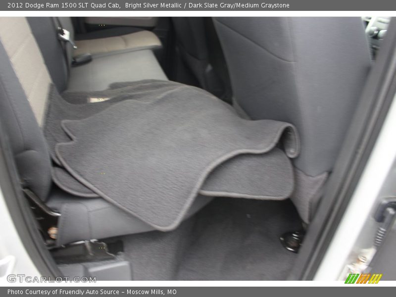 Bright Silver Metallic / Dark Slate Gray/Medium Graystone 2012 Dodge Ram 1500 SLT Quad Cab