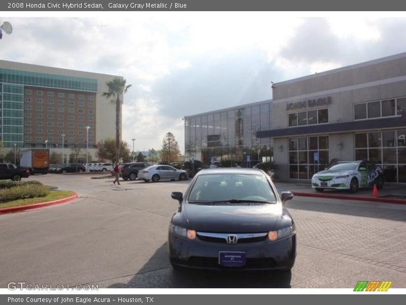 Galaxy Gray Metallic / Blue 2008 Honda Civic Hybrid Sedan