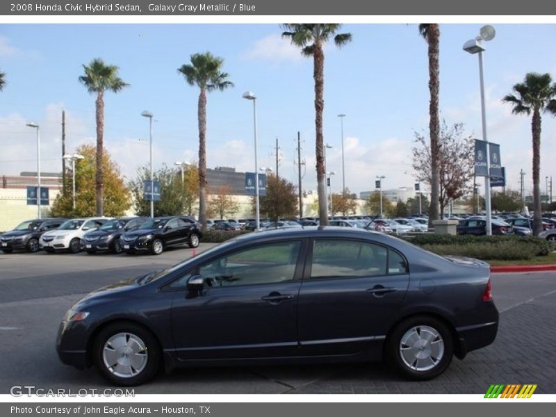 Galaxy Gray Metallic / Blue 2008 Honda Civic Hybrid Sedan