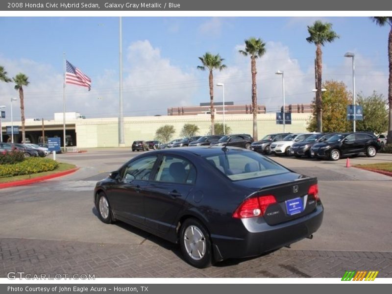 Galaxy Gray Metallic / Blue 2008 Honda Civic Hybrid Sedan