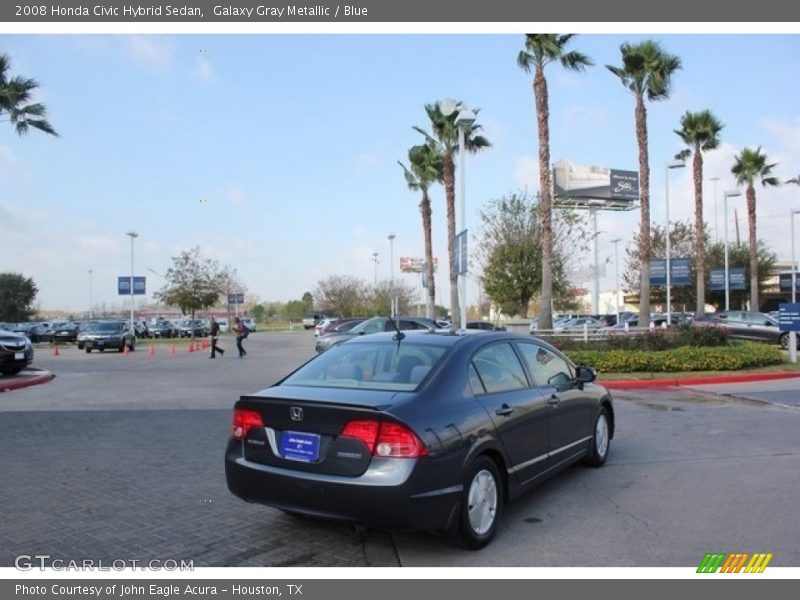 Galaxy Gray Metallic / Blue 2008 Honda Civic Hybrid Sedan