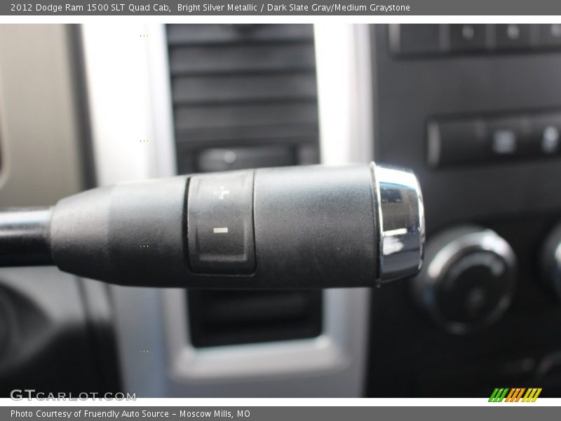 Bright Silver Metallic / Dark Slate Gray/Medium Graystone 2012 Dodge Ram 1500 SLT Quad Cab