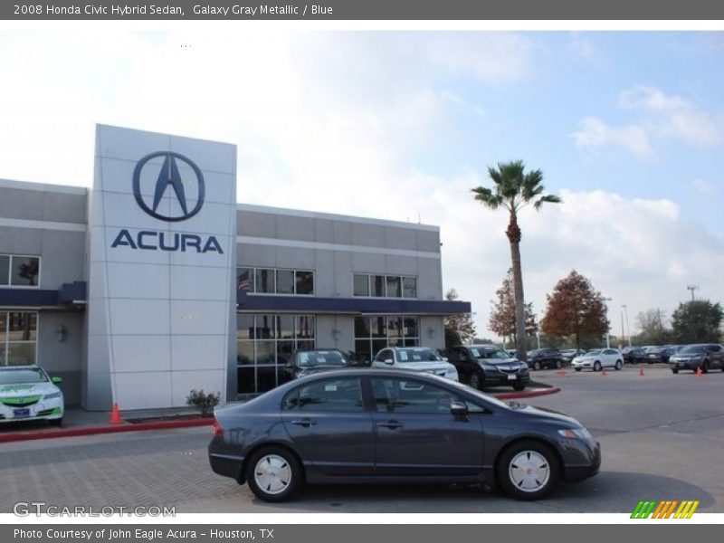 Galaxy Gray Metallic / Blue 2008 Honda Civic Hybrid Sedan
