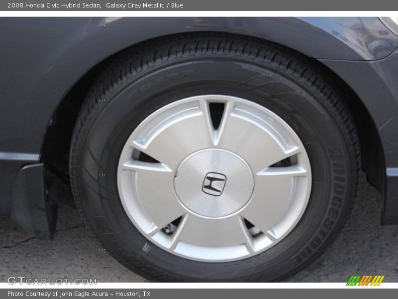 Galaxy Gray Metallic / Blue 2008 Honda Civic Hybrid Sedan