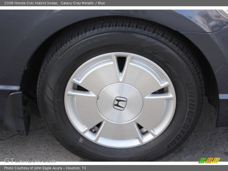 Galaxy Gray Metallic / Blue 2008 Honda Civic Hybrid Sedan