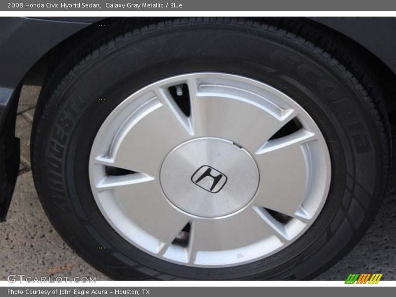 Galaxy Gray Metallic / Blue 2008 Honda Civic Hybrid Sedan