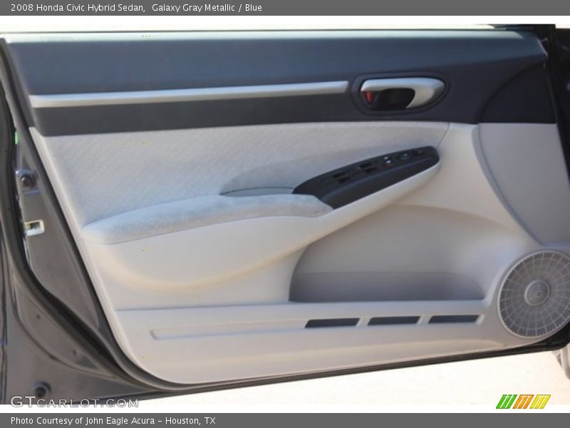 Galaxy Gray Metallic / Blue 2008 Honda Civic Hybrid Sedan