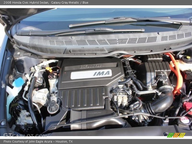 Galaxy Gray Metallic / Blue 2008 Honda Civic Hybrid Sedan