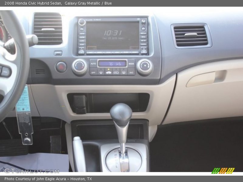 Galaxy Gray Metallic / Blue 2008 Honda Civic Hybrid Sedan