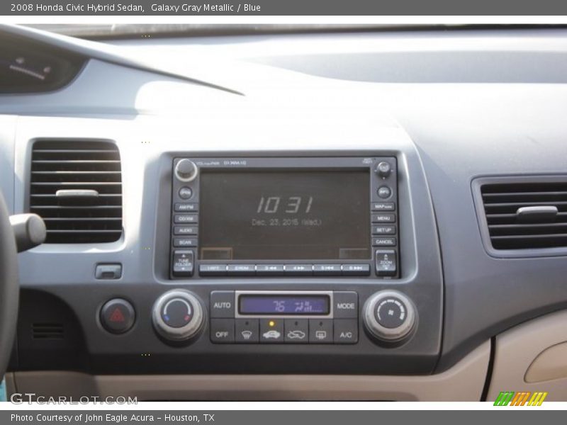 Galaxy Gray Metallic / Blue 2008 Honda Civic Hybrid Sedan