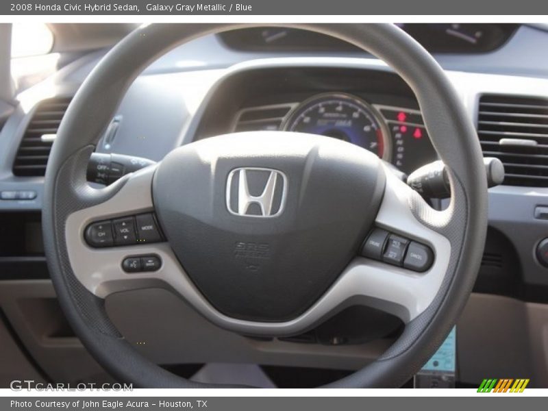 Galaxy Gray Metallic / Blue 2008 Honda Civic Hybrid Sedan