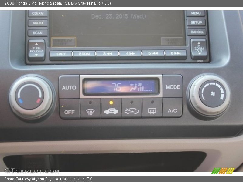 Galaxy Gray Metallic / Blue 2008 Honda Civic Hybrid Sedan