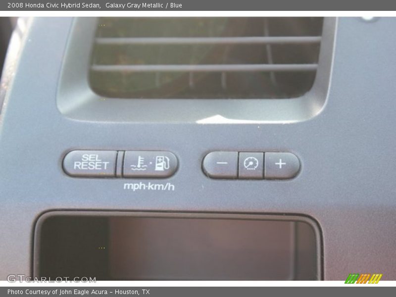 Galaxy Gray Metallic / Blue 2008 Honda Civic Hybrid Sedan