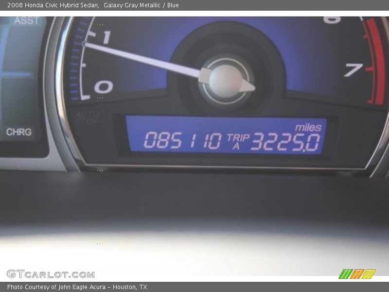 Galaxy Gray Metallic / Blue 2008 Honda Civic Hybrid Sedan