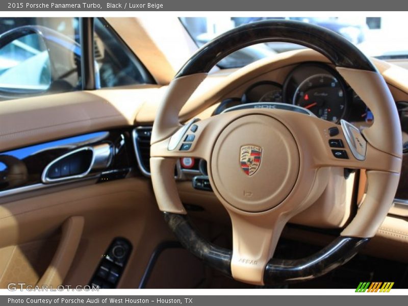 Black / Luxor Beige 2015 Porsche Panamera Turbo