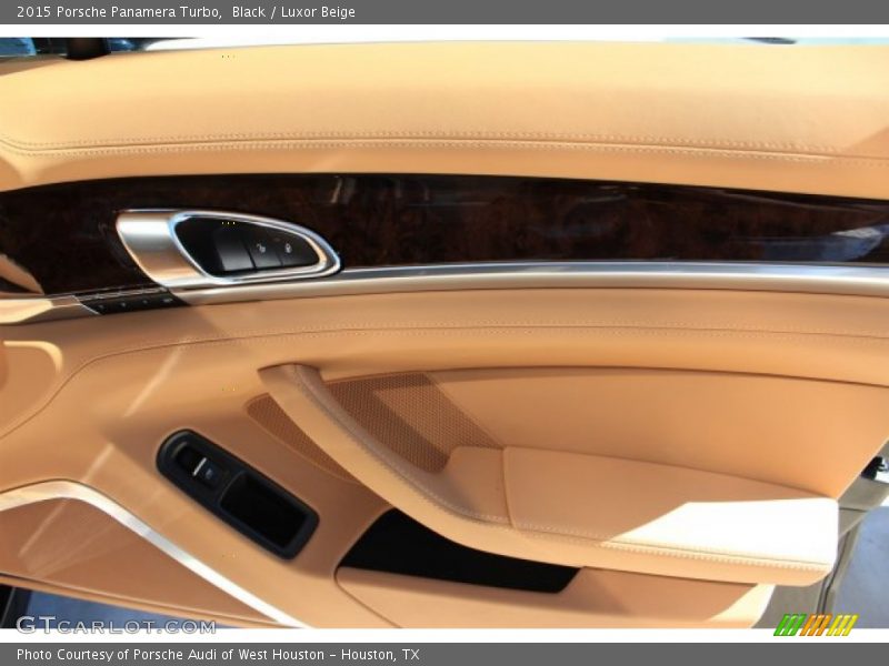 Black / Luxor Beige 2015 Porsche Panamera Turbo