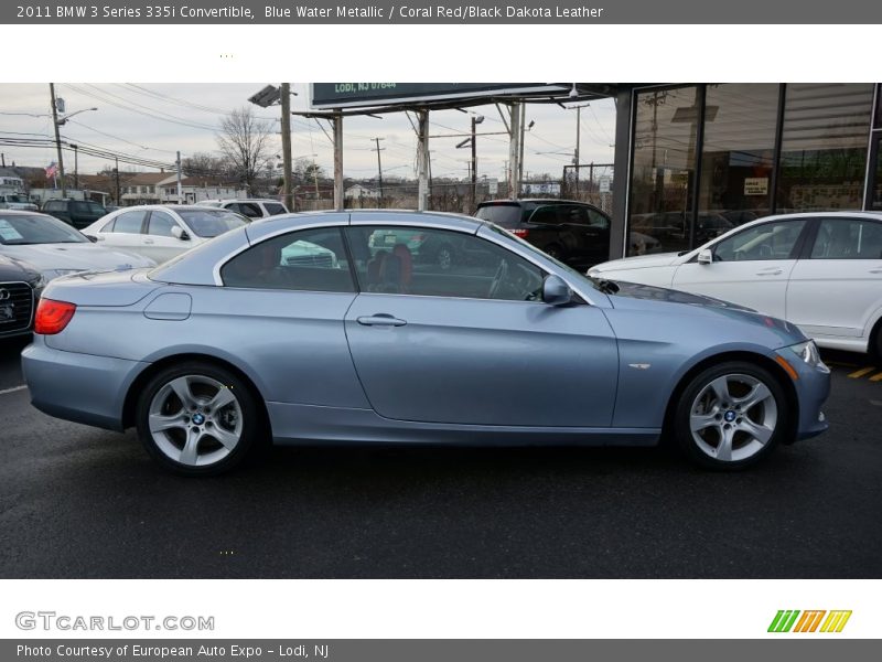 Blue Water Metallic / Coral Red/Black Dakota Leather 2011 BMW 3 Series 335i Convertible