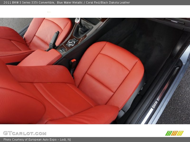 Blue Water Metallic / Coral Red/Black Dakota Leather 2011 BMW 3 Series 335i Convertible