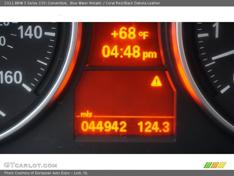 Blue Water Metallic / Coral Red/Black Dakota Leather 2011 BMW 3 Series 335i Convertible