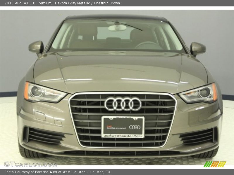 Dakota Gray Metallic / Chestnut Brown 2015 Audi A3 1.8 Premium