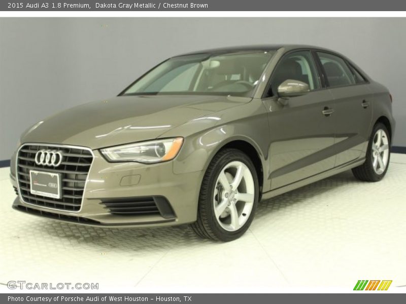 Dakota Gray Metallic / Chestnut Brown 2015 Audi A3 1.8 Premium