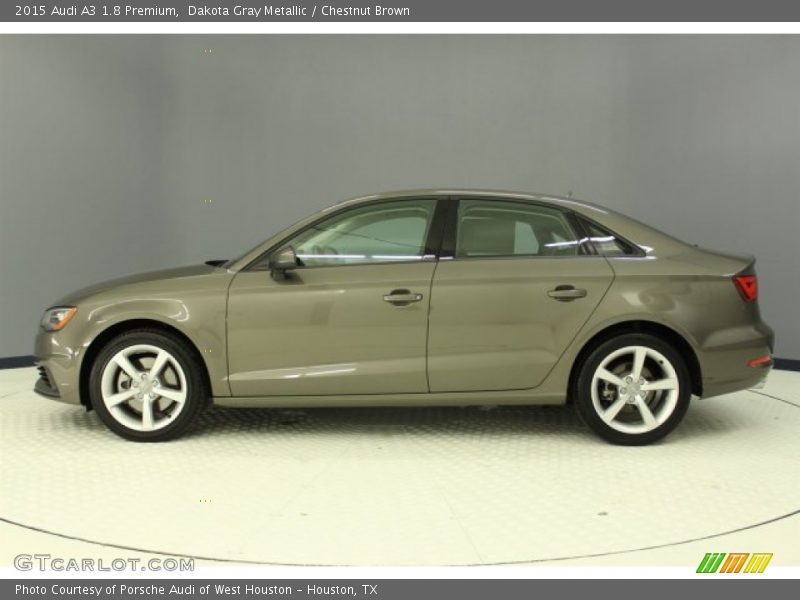 Dakota Gray Metallic / Chestnut Brown 2015 Audi A3 1.8 Premium