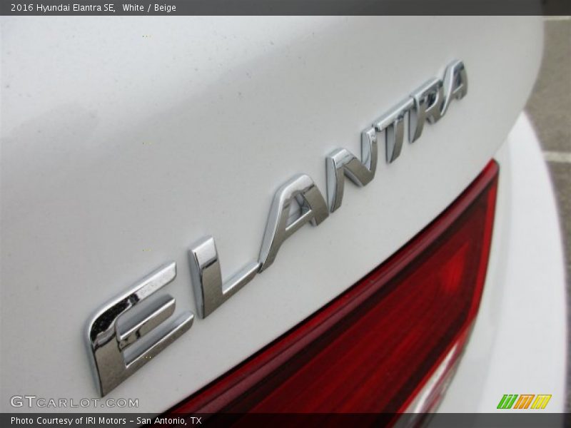 White / Beige 2016 Hyundai Elantra SE