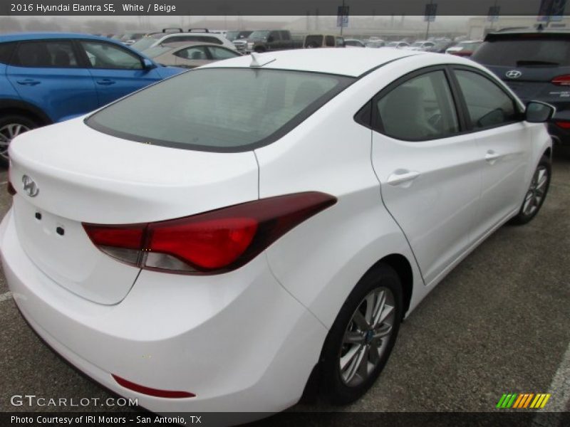 White / Beige 2016 Hyundai Elantra SE