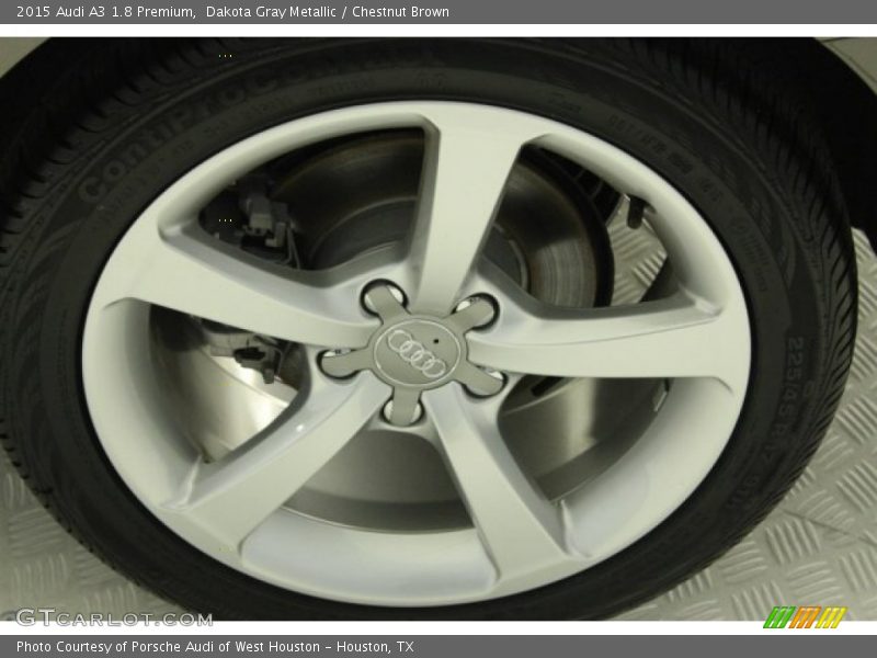 Dakota Gray Metallic / Chestnut Brown 2015 Audi A3 1.8 Premium