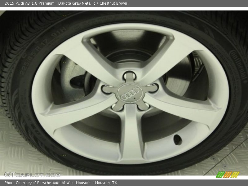 Dakota Gray Metallic / Chestnut Brown 2015 Audi A3 1.8 Premium