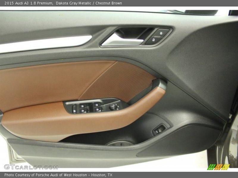 Dakota Gray Metallic / Chestnut Brown 2015 Audi A3 1.8 Premium
