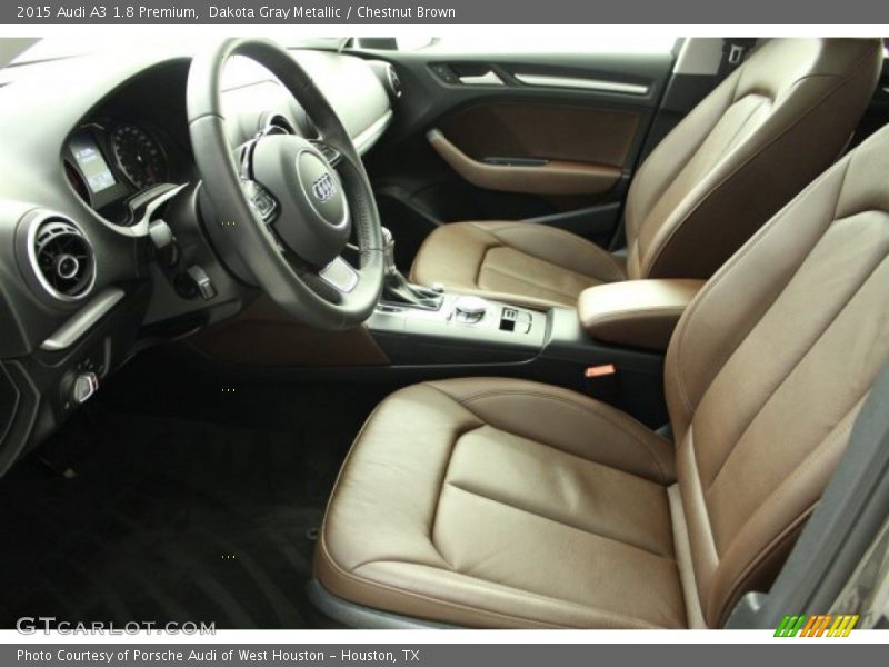 Dakota Gray Metallic / Chestnut Brown 2015 Audi A3 1.8 Premium