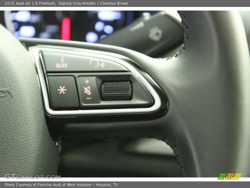 Dakota Gray Metallic / Chestnut Brown 2015 Audi A3 1.8 Premium