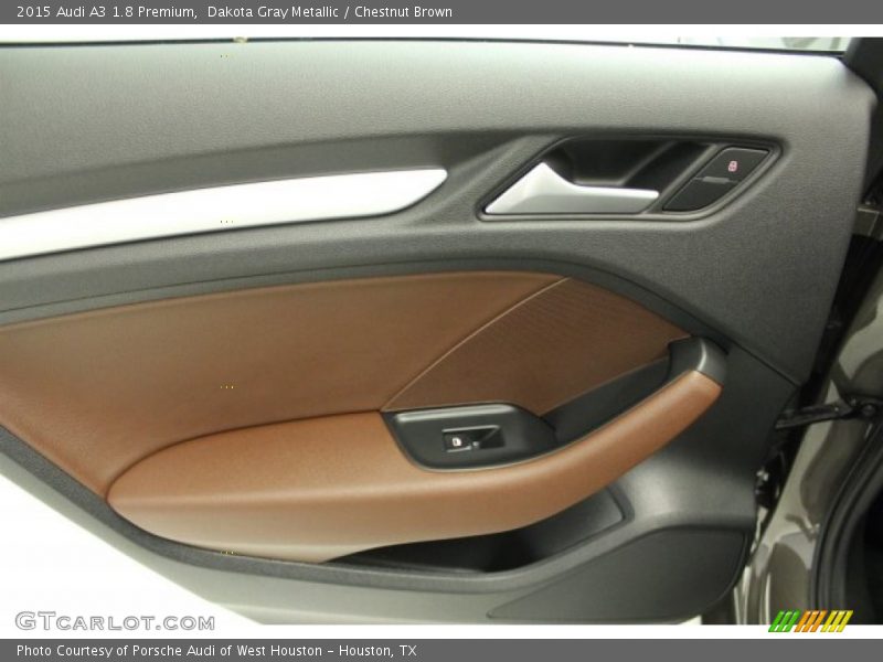 Dakota Gray Metallic / Chestnut Brown 2015 Audi A3 1.8 Premium