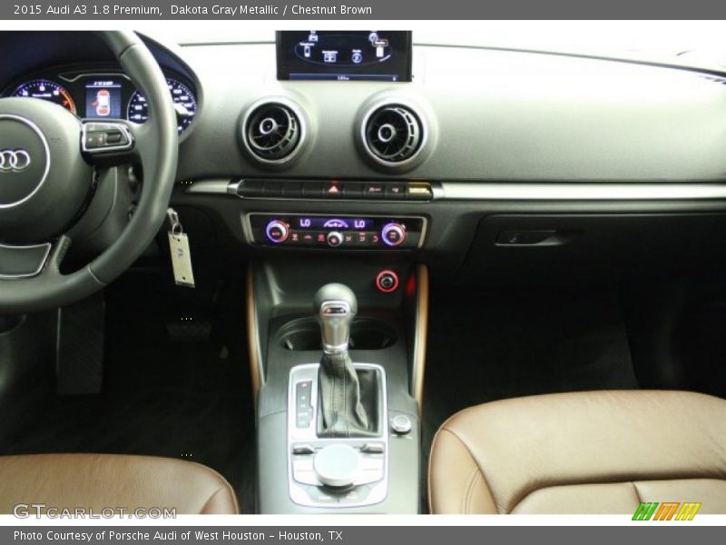 Dakota Gray Metallic / Chestnut Brown 2015 Audi A3 1.8 Premium