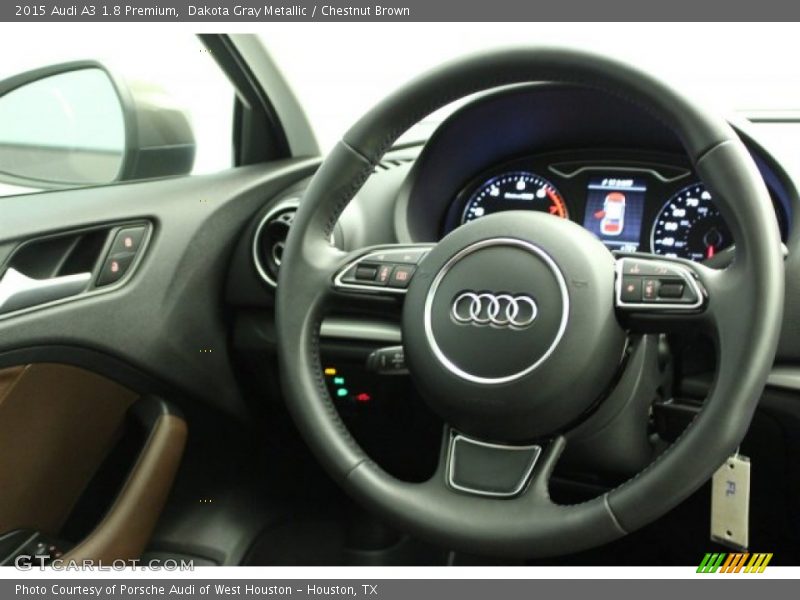 Dakota Gray Metallic / Chestnut Brown 2015 Audi A3 1.8 Premium